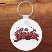 Jana red Heart Graffiti Schlüsselanhänger キーホルダー (正面)