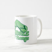 JANDALSのない皮ひものキーウィのオーストラリアのおもしろいなデザイン コーヒーマグカップ (正面右)