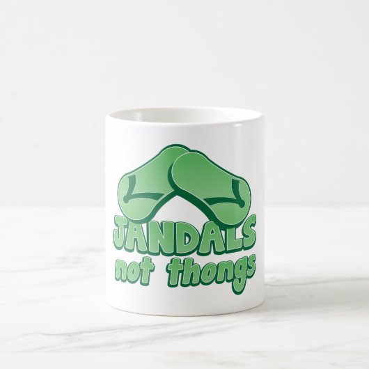 JANDALSのない皮ひものキーウィのオーストラリアのおもしろいなデザイン コーヒーマグカップ (中央)