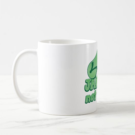 JANDALSのない皮ひものキーウィのオーストラリアのおもしろいなデザイン コーヒーマグカップ (左)