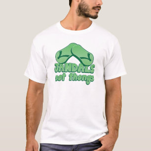 JANDALSのない皮ひものキーウィのオーストラリアのおもしろいなデザイン Tシャツ