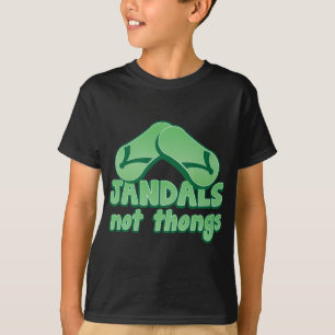 JANDALSのない皮ひものキーウィのオーストラリアのおもしろいなデザイン Tシャツ