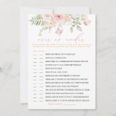 JANE赤面フローラオーバーまたはブライダルゲームカード 招待状 (正面)