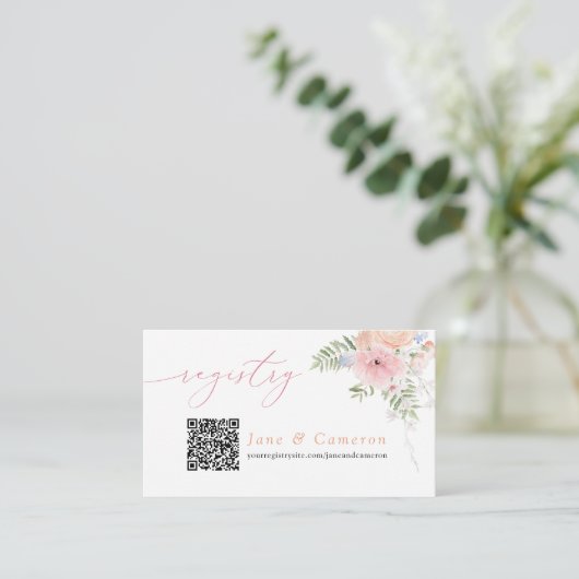 JANE赤面フローラ花びらとProseccoレジストリ情報 エンクロージャーカード (スタンド正面)