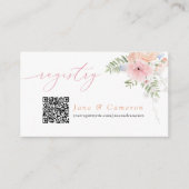 JANE赤面フローラ花びらとProseccoレジストリ情報 エンクロージャーカード (正面)