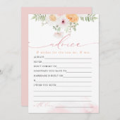 JANE赤面フローラ花嫁アドバイス&ウィッシュゲームカード 招待状 (正面/裏面)