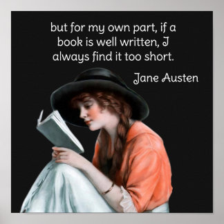 Jane Alston quote about reading ポスター