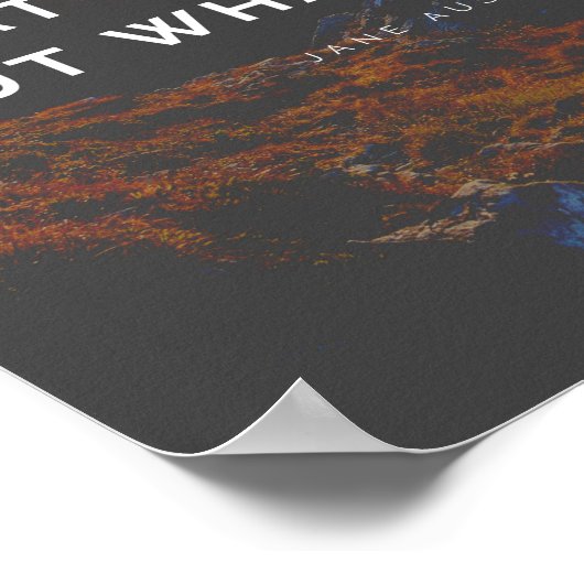 Jane Austen引用文 – 私たちの行動は私たちを定義 ポスター (角)