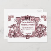 Jane Austen:オランダのボール招待状カード ポストカード (正面/裏面)