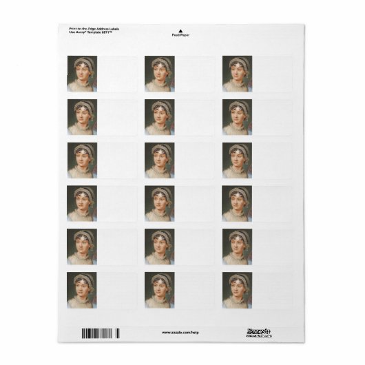 Jane Austen ラベル (フルシート)