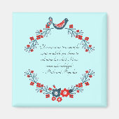 Jane Austen 引用句, Pride and Prejudice Floral  マグネット (正面)