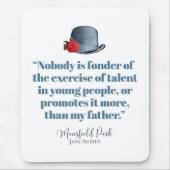 Jane Austen – 私の父 – ヴィンテージ帽子 マウスパッド (正面)