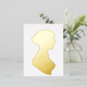 Jane Austen 箔招待状ポストカード (立ち正面)