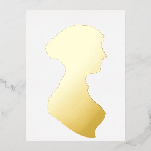 Jane Austen 箔招待状ポストカード (正面)