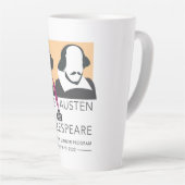 Jane Austen and Shakespeare Latte Mug カフェラテマグ (右アングル)