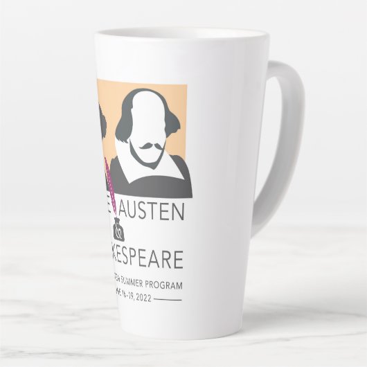 Jane Austen and Shakespeare Latte Mug カフェラテマグ (右アングル)