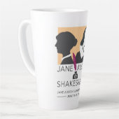 Jane Austen and Shakespeare Latte Mug カフェラテマグ (左アングル)
