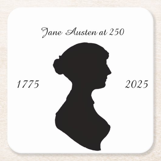 Jane Austen at 250 スクエアペーパーコースター (正面)