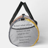 Jane Austen Books + Quote (gray) ダッフルバッグ (右)