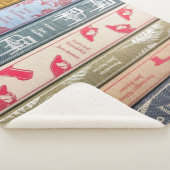 Jane Austen Books Throw Blanket シェルパブランケット (3/4)