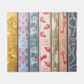 Jane Austen Books Throw Blanket フリースブランケット (正面(横))