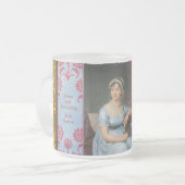 Jane Austen Frosted Glass Coffee Mug フロストグラスマグカップ (正面左)