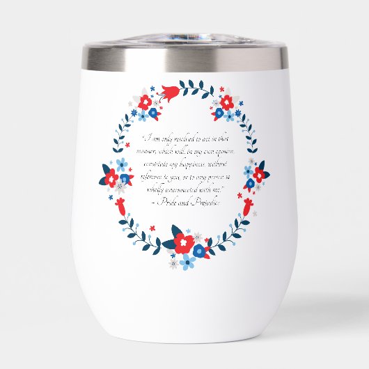 Jane Austen Happiness Quote, Pride and Prejudice (正面)