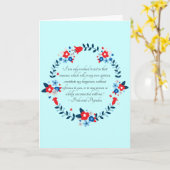 Jane Austen Happiness Quote, Pride and Prejudice カード (黄色い花)