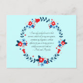 Jane Austen Happiness Quote, Pride and Prejudice シーズンポストカード (正面)