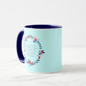 Jane Austen Happiness Quote, Pride and Prejudice マグカップ (正面左)