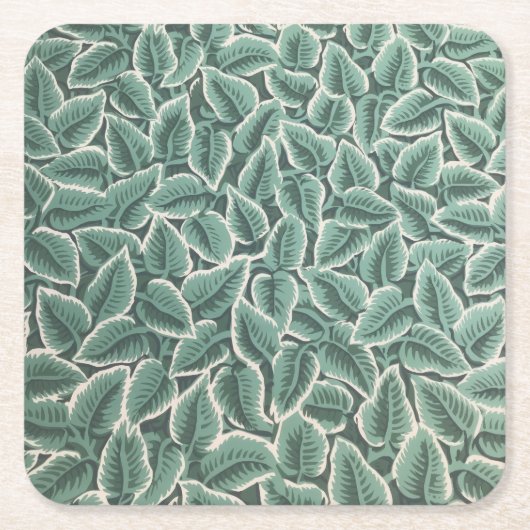 Jane Austen Home Wallpaper スクエアペーパーコースター (正面)