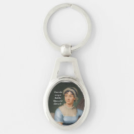 Jane Austen portrait and quote キーホルダー