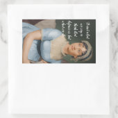 Jane Austen portrait and quote 長方形シール (バッグ)
