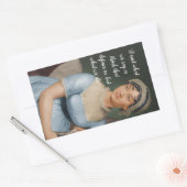 Jane Austen portrait and quote 長方形シール (封筒)