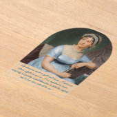 Jane Austen portrait + quote (Blue) アクリル招待状 (レイダウン)