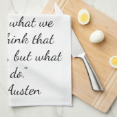 Jane Austen quote キッチンタオル (四つ折り)