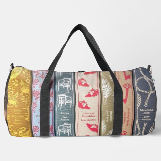 Jane Austen quote ダッフルバッグ (正面)