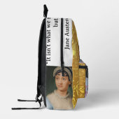 Jane Austen quote プリントバックパック (左)