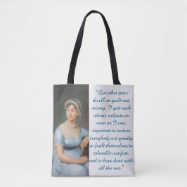 Jane Austen Quote (Blue) トートバッグ