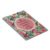 Jane Austen Quote Notebook "Prefer a Book" ノートブック (右側)