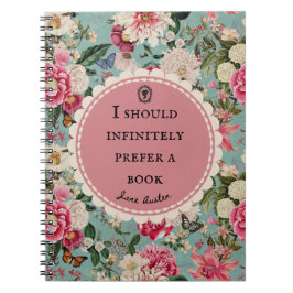 Jane Austen Quote Notebook "Prefer a Book"  ノートブック
