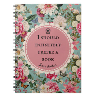 Jane Austen Quote Notebook "Prefer a Book" ノートブック
