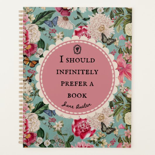 Jane Austen Quote "Prefer a Book" プランナー手帳 (正面)