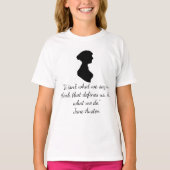 Jane Austen quote Tシャツ (正面)