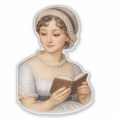Jane Austen reading  シール (正面)
