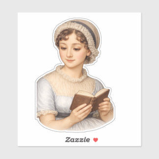 Jane Austen reading  シール