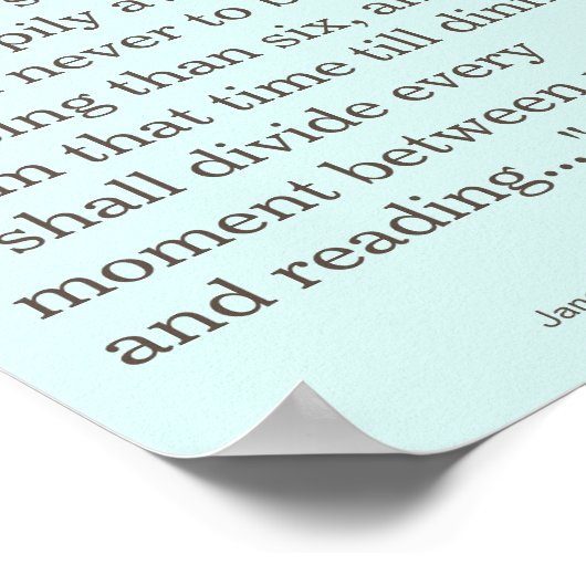 Jane Austen Reading and Music quote ポスター (角)