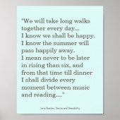Jane Austen Reading and Music quote ポスター (正面)