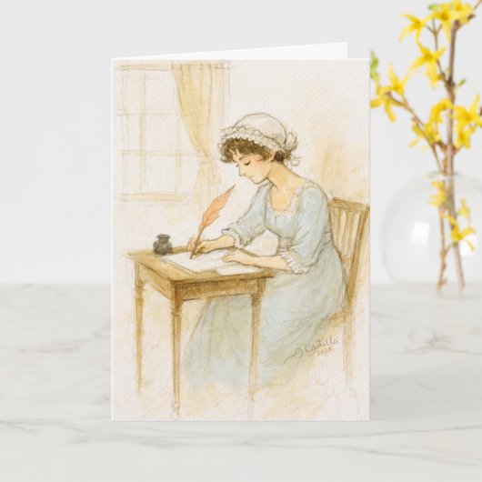 Jane Austen’s 250th Anniversary カード (黄色い花)