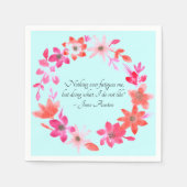 Jane Austen Self-Care Quote – Mansfield Park スタンダードカクテルナプキン (正面)